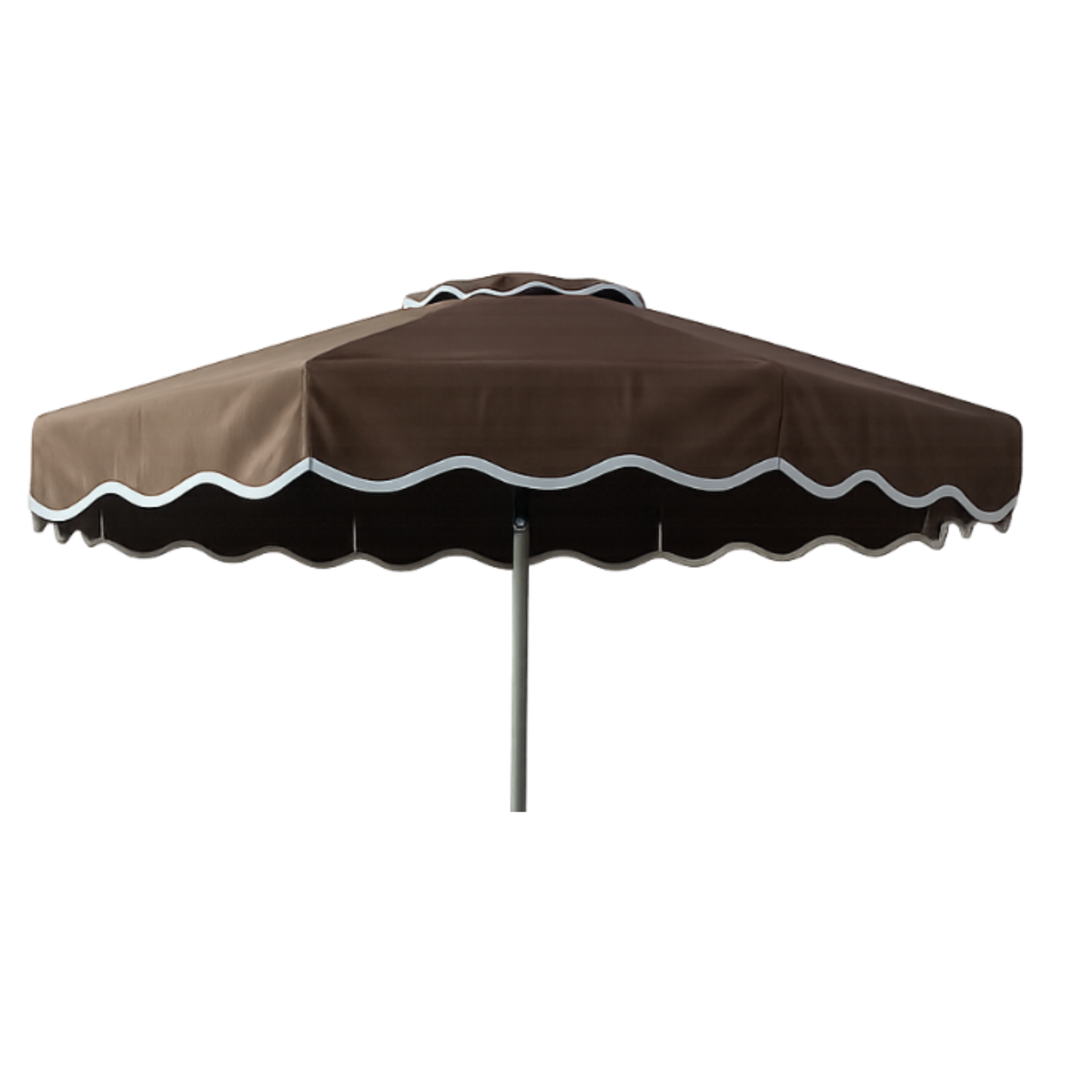 Hampton 3M Umbrella - Dark Teak Canopy with Natural Trim Wood Aluminium Frame