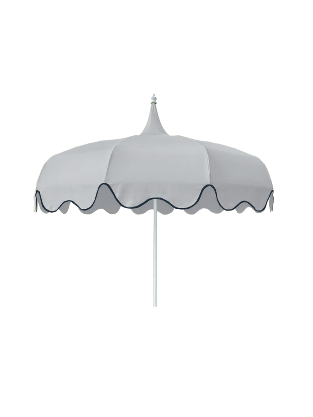 Capri 2.2m Umbrella - Snow Canopy - Noir Trim