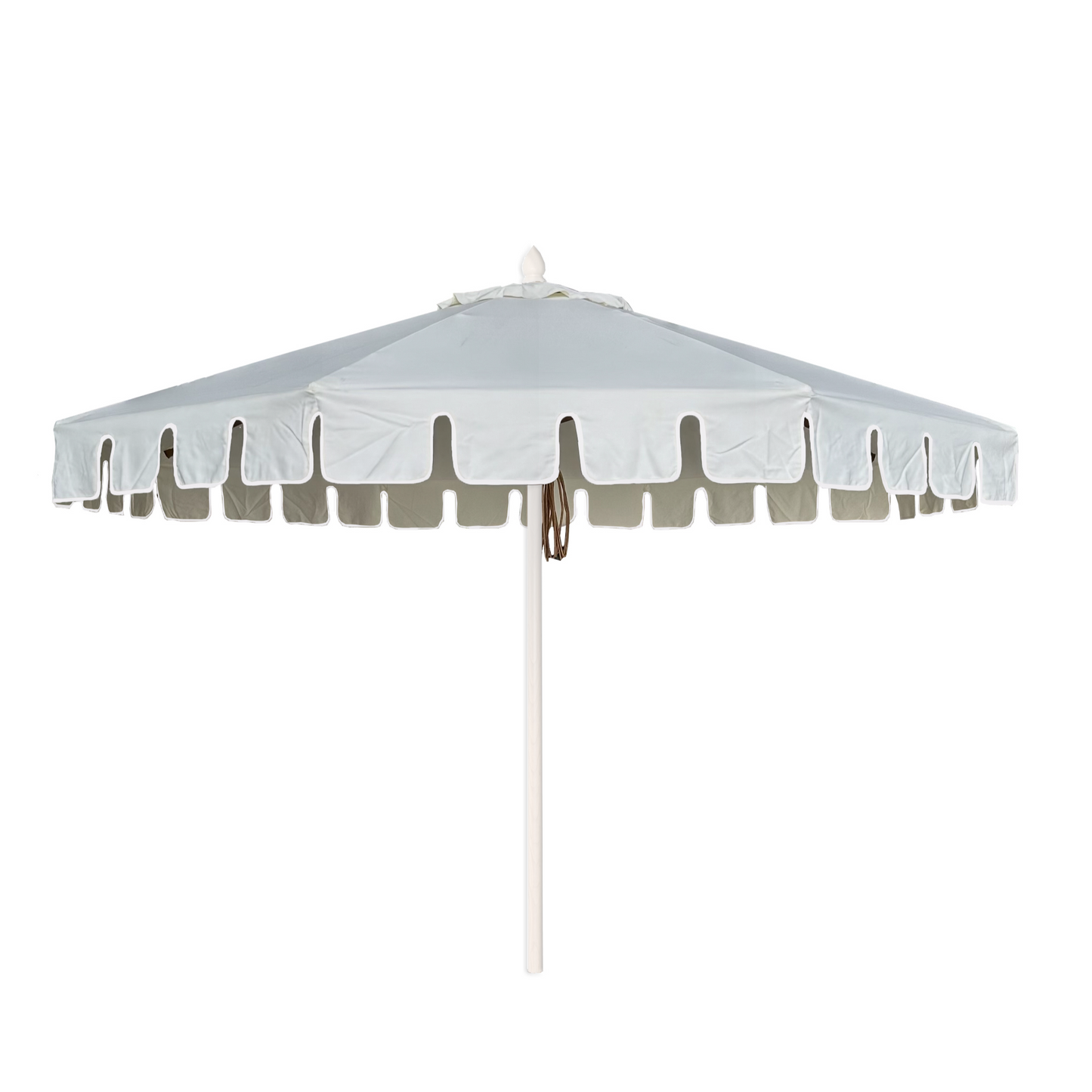 Euro 2.2m Umbrella - Snow Canopy with Snow Trim - White Frame