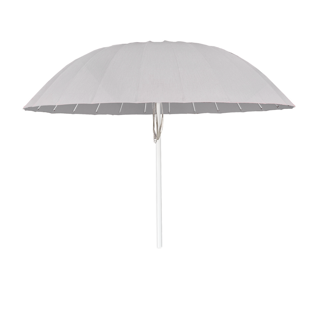 Florence  2.5m Umbrella - Snow Canopy - White Frame