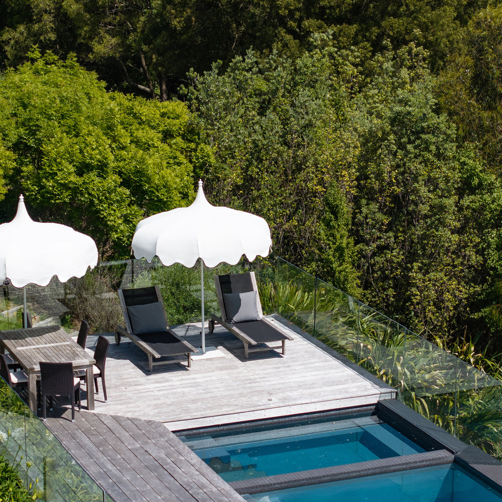 
                      
                        Capri 2.2m Umbrella - Snow Canopy - Noir Trim
                      
                    