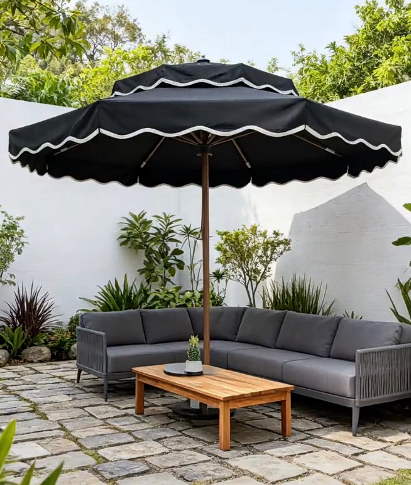 Hampton Double Tier Umbrella 2.2m