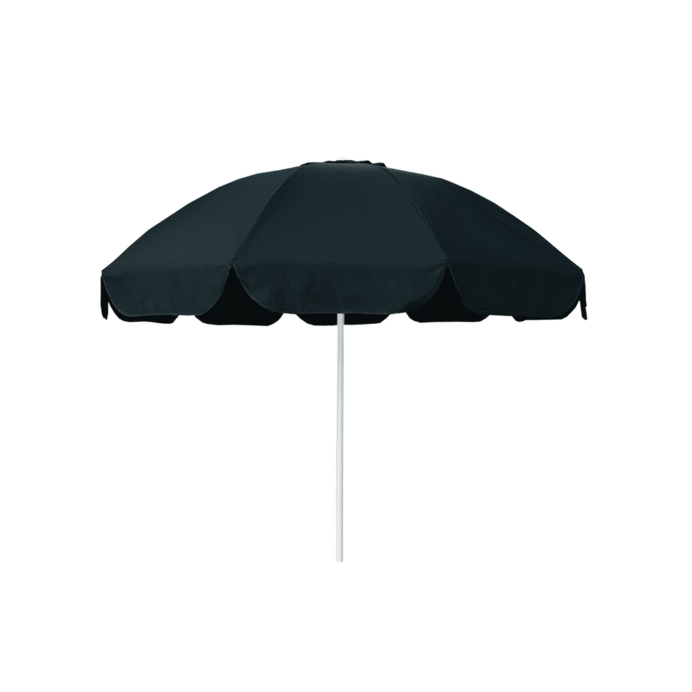 Sydney 2.35m Umbrella with Black Canopy and White Aluminum Frame  | Seconds