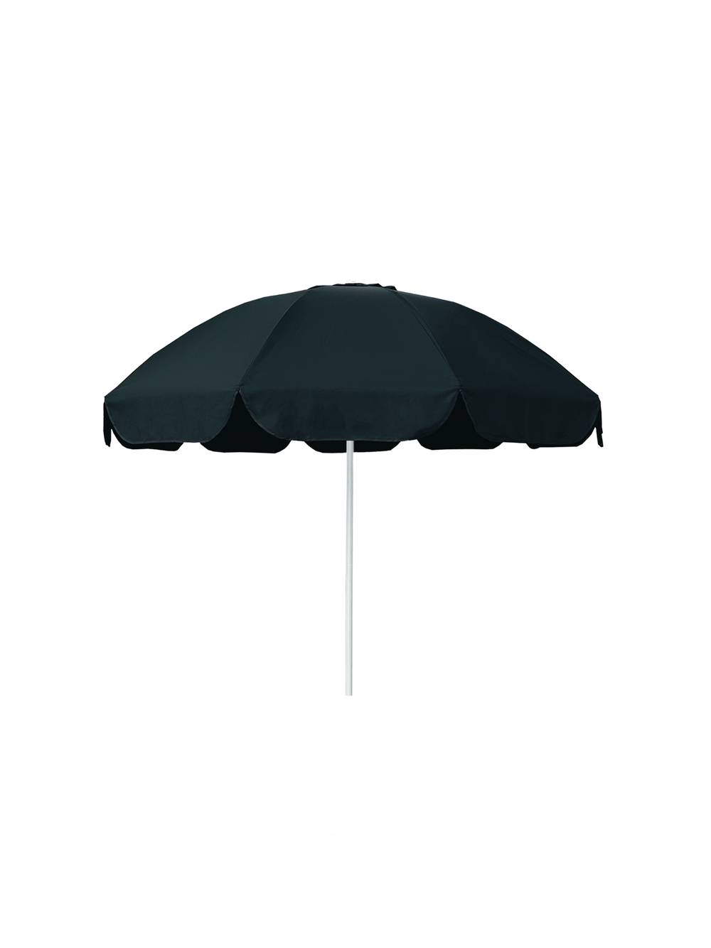 Sydney 2.35m Umbrella with Black Canopy and White Aluminum Frame  | Seconds