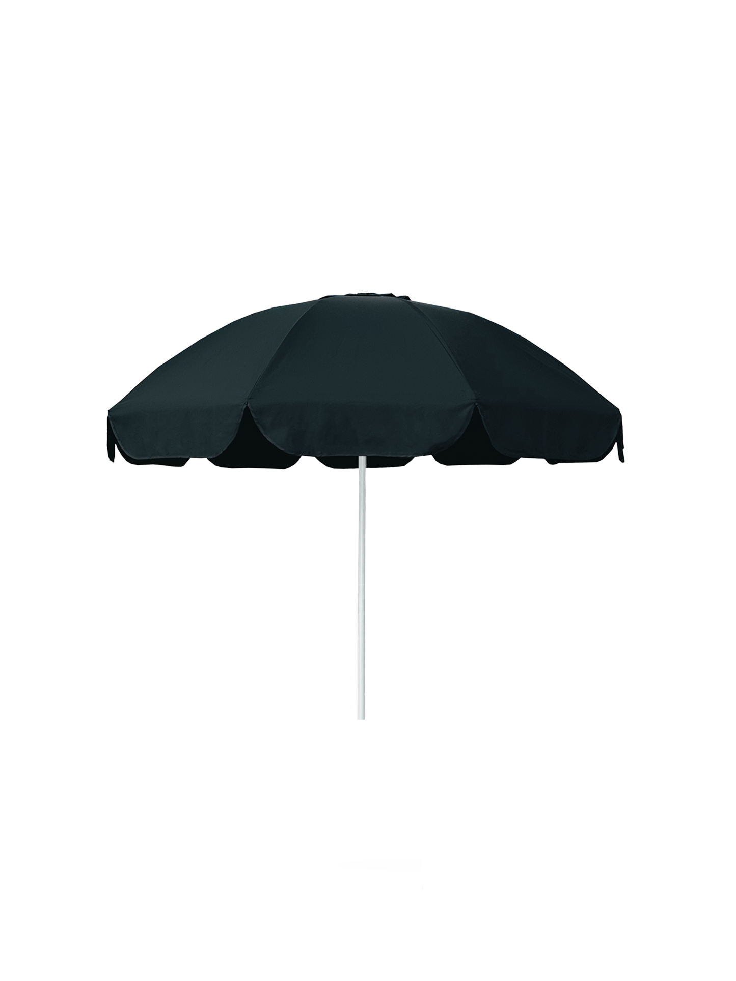 Sydney 2.35m Umbrella with Black Canopy and White Aluminum Frame  | Seconds